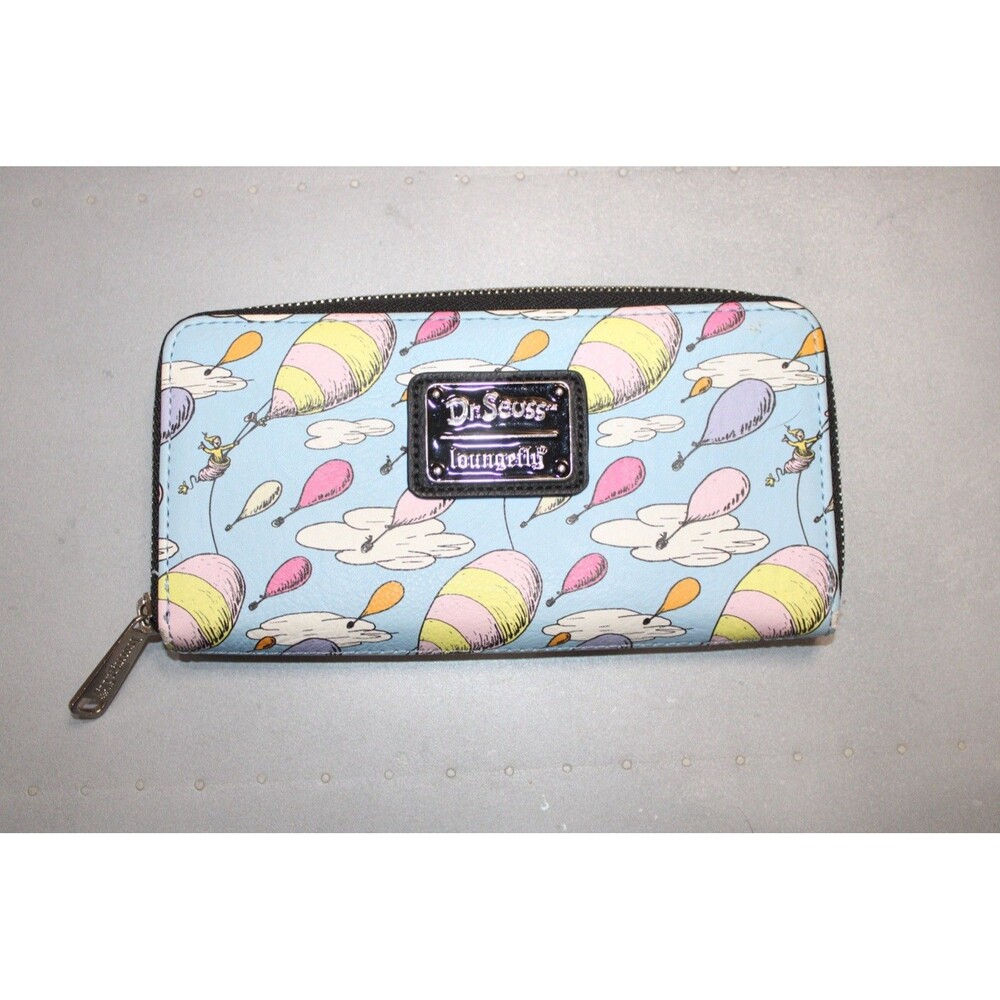 Loungefly Dr. Seuss Oh, The Places You’ll Go! Zip Wallet Blue Balloon Print